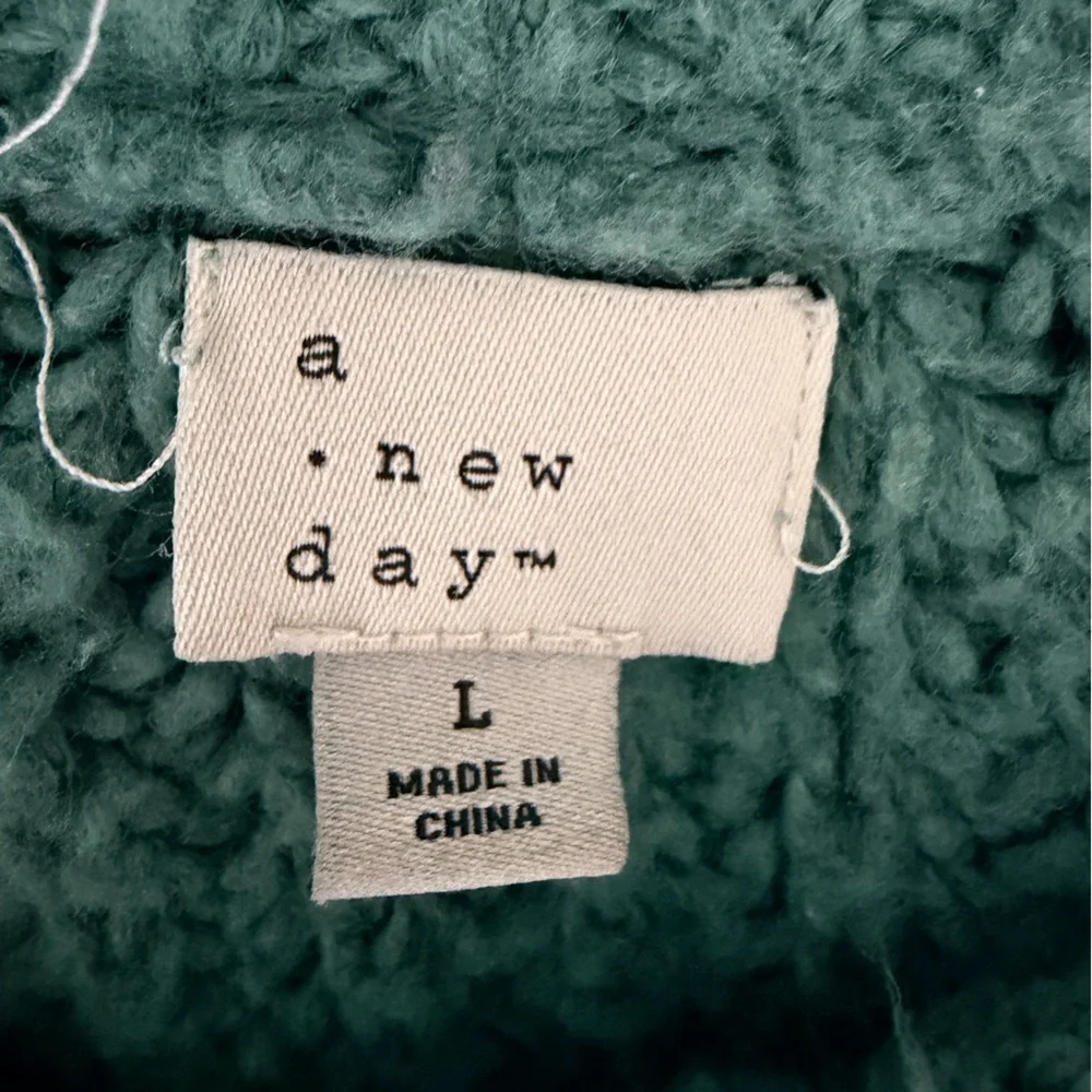 a new day Textured Teal Crew Neck Sweater